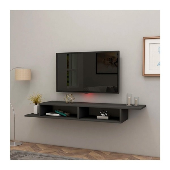Mobile Porta TV Sospeso 120 Cm Design Moderno Muson Antracite
