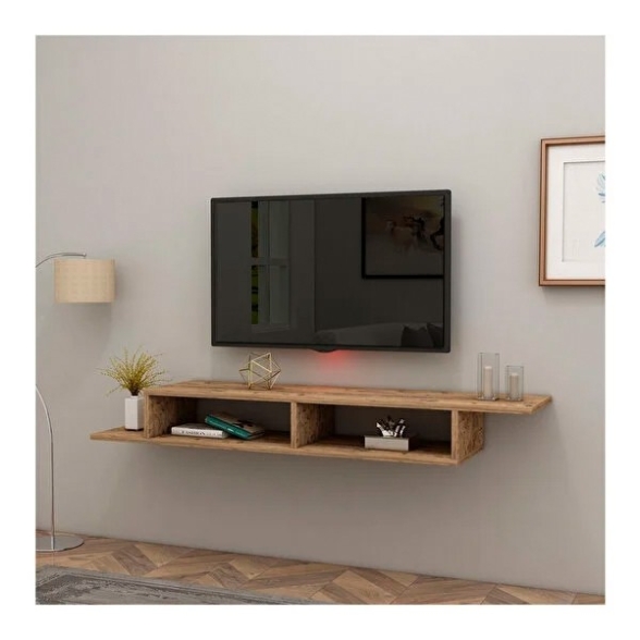 Mobile Porta TV Sospeso 120 Cm Design Moderno Muson Effetto Legno