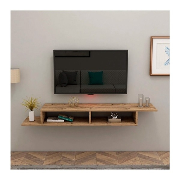 Mobile Porta TV Sospeso 120 Cm Design Moderno Muson Effetto Legno