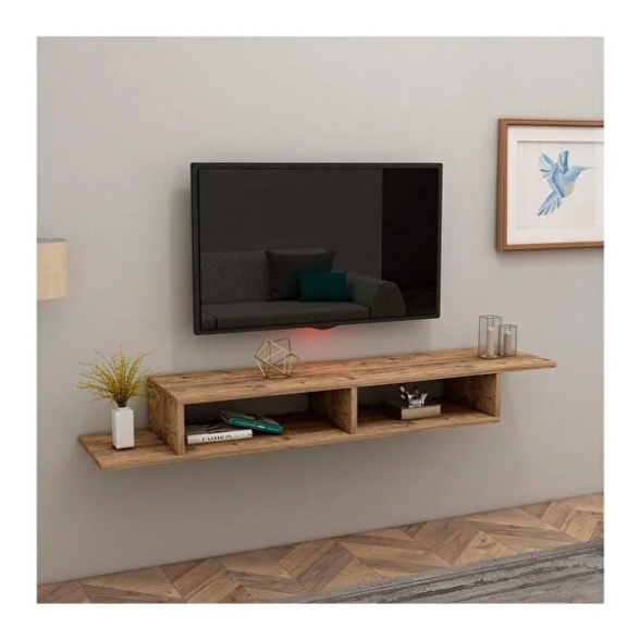Mobile Porta TV Sospeso 120 Cm Design Moderno Muson Effetto Legno