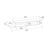 Mobile Porta TV Sospeso 120 Cm Design Moderno Muson Legno Noce
