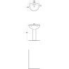 Lavabo 406 x 500 mm con colonna Karla RAK Ceramics KAWB00001