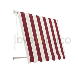 Tenda Da Sole Sangiorgio 200x250 A Caduta Senza Cassonetto Con Braccetti Telo Bordeaux A Righe