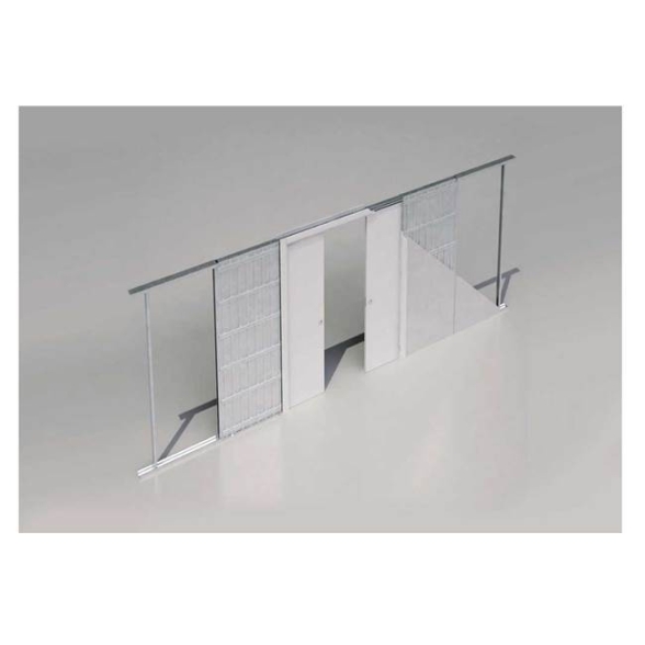 Controtelaio Ermetika Evolution doppio (60+60) x 210 x 10 cm cartongesso (per porte a scomparsa)