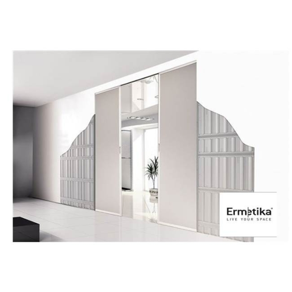 Controtelaio Ermetika Evolution doppio (60+60) x 210 x 10 cm cartongesso (per porte a scomparsa)