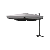 Ombrellone 3x4 In Alluminio Orientabile A Braccio Decentrato Con Flap Grigio