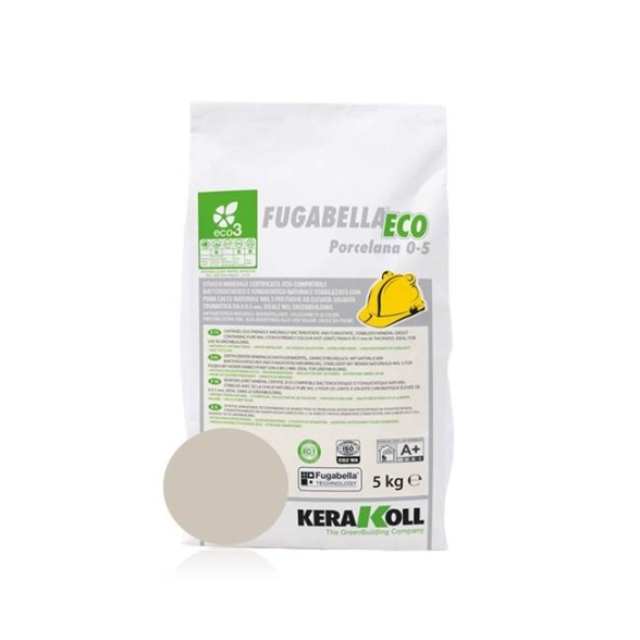 Fugabella Eco Porcelana 0-5 grigio perla 06 5 kg Kerakoll Stucco per fughe