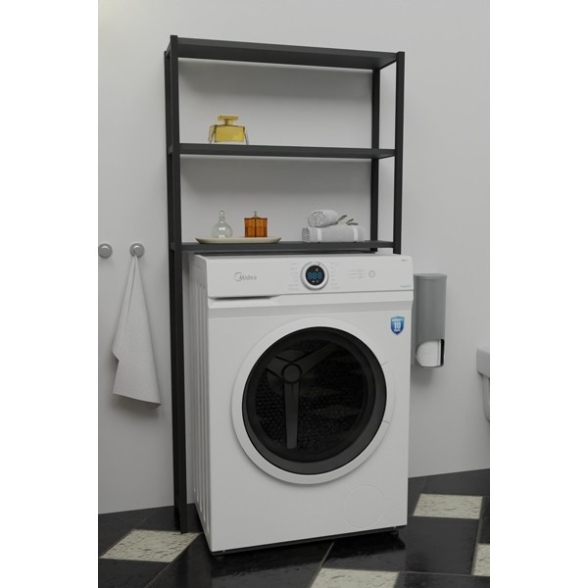 Mobile Coprilavatrice Industrial 70x21x150 Con 3 Ripiani Ida Antracite