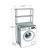 Mobile Coprilavatrice Industrial 70x21x150 Con 3 Ripiani Ida Bianco