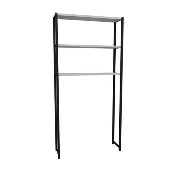 Mobile Coprilavatrice Industrial 70x21x150 Con 3 Ripiani Ida Bianco
