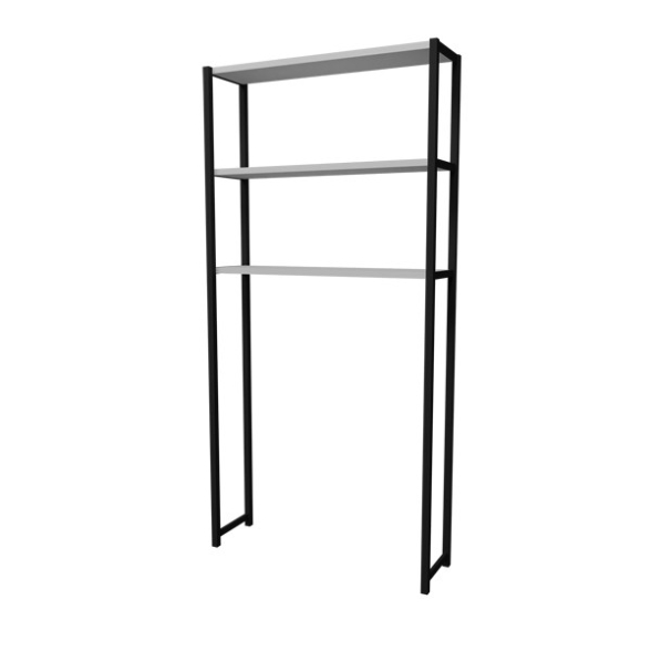 Mobile Coprilavatrice Industrial 70x21x150 Con 3 Ripiani Ida Bianco