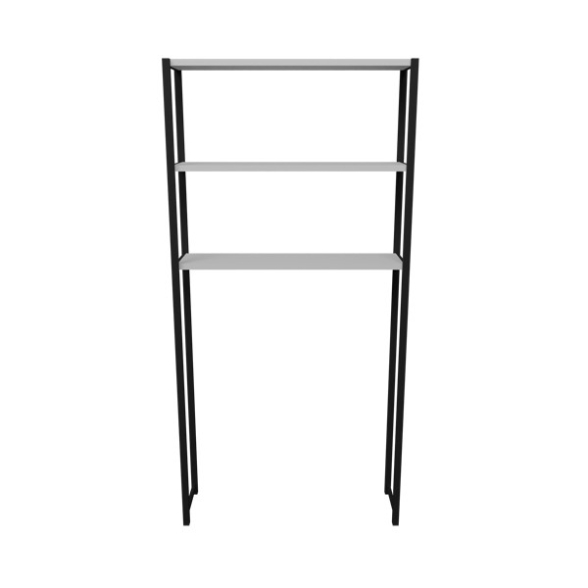 Mobile Coprilavatrice Industrial 70x21x150 Con 3 Ripiani Ida Bianco