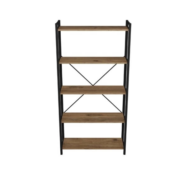 Libreria 5 Ripiani Stile Industrial 88x34x180 Derek Rovere