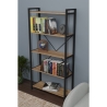 Libreria 5 Ripiani Stile Industrial 88x34x180 Derek Rovere