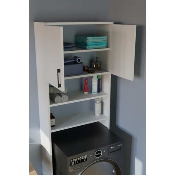 Mobile Coprilavatrice 2 Ante 2 Vani 65x27x185 Window Bianco