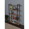 Libreria 5 Ripiani Stile Industrial 120x34x180 Jonah Rovere
