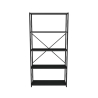 Libreria 5 Ripiani Stile Industrial 88x34x180 Jacob Antracite