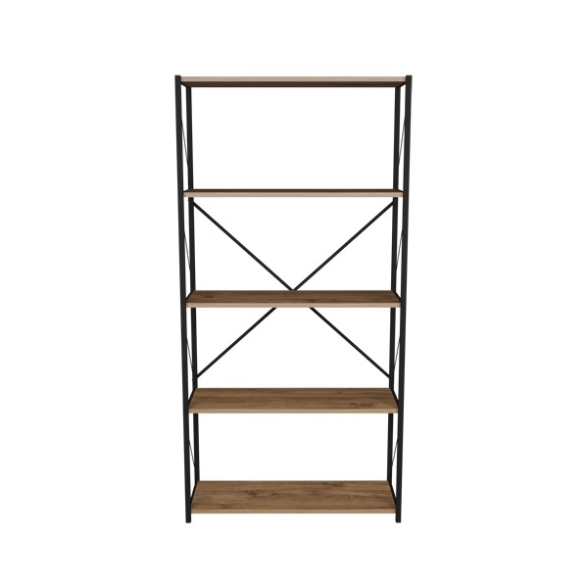 Libreria 5 Ripiani Stile Industrial 88x34x180 Jacob Rovere