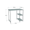 Mobile Coprilavatrice 100x60x90 Con Ripiani Laterali Ida Antracite