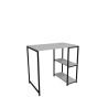 Mobile Coprilavatrice Stile Industrial 100x60x90 Con Ripiani Laterali Ida Bianco