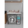 Mobile Coprilavatrice Stile Industrial 100x60x90 Con Ripiani Laterali Ida Bianco