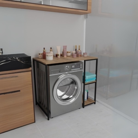 Mobile Coprilavatrice 100x60x90 Con Ripiani Laterali Ida Rovere