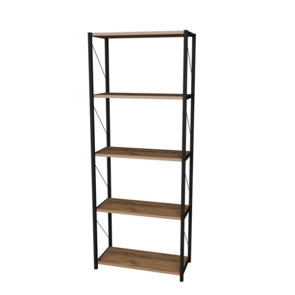 Libreria 5 Ripiani Stile Industrial 60x30x160 Jacob Rovere
