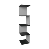 Mensola Ad Angolo Zig-Zag 5 Ripiani 25x25x109 Musa Bianco E Antracite