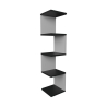 Mensola Ad Angolo Zig-Zag 5 Ripiani 25x25x109 Musa Bianco E Antracite