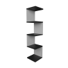 Mensola Ad Angolo Zig-Zag 5 Ripiani 25x25x109 Musa Bianco E Antracite