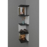 Mensola Ad Angolo Zig-Zag 5 Ripiani 25x25x109 Musa Bianco E Antracite