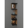 Mensola Ad Angolo Zig-Zag 5 Ripiani 25x25x109 Musa Rovere E Antracite