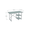 Scrivania Stile Industrial 120x60x72 Con Ripiani Laterali Adam Rovere
