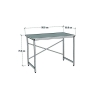 Scrivania Stile Industrial Ferro E Legno 90x60x73 Adam Rovere