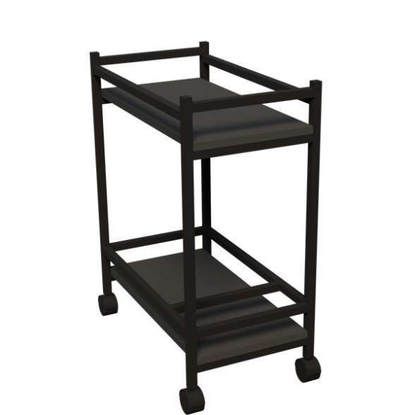 Carrello Portavivande Stile Industrial 60x34x76 Will Antracite