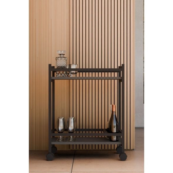 Carrello Portavivande Stile Industrial 60x34x76 Will Antracite