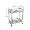 Carrello Portavivande Stile Industrial 60x34x76 Will Bianco