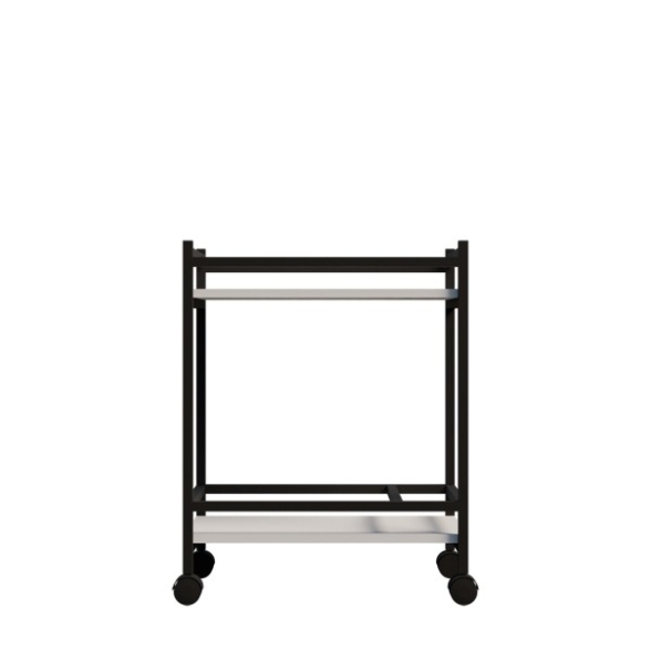 Carrello Portavivande Stile Industrial 60x34x76 Will Bianco