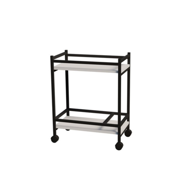 Carrello Portavivande Stile Industrial 60x34x76 Will Bianco