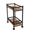 Carrello Portavivande Stile Industrial 60x34x76 Will Rovere