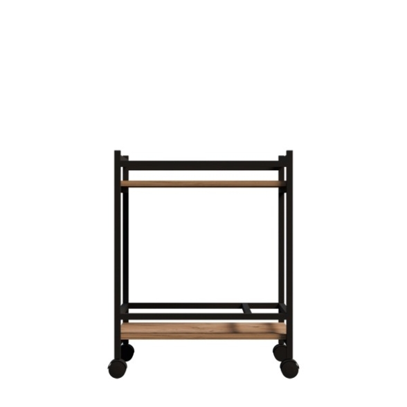 Carrello Portavivande Stile Industrial 60x34x76 Will Rovere