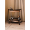 Carrello Portavivande Stile Industrial 60x34x76 Will Rovere