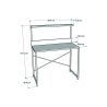 Scrivania Stile Industrial 90x45x110 Con Ripiano Superiore Adam Rovere