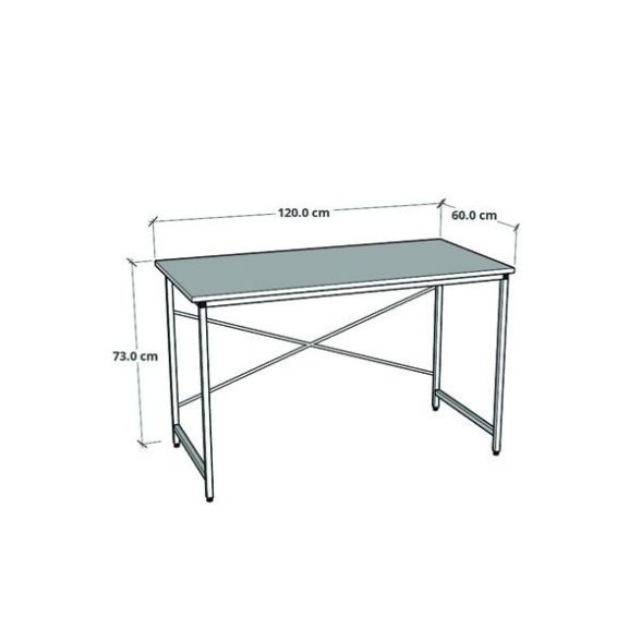 Scrivania Stile Industrial Ferro E Legno 120x60x73 Adam Rovere