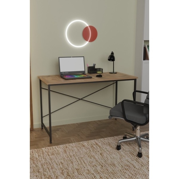 Scrivania Stile Industrial Ferro E Legno 120x60x73 Adam Rovere