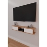 Mobile TV Sospeso 120 cm 2 Ante E Vano A Giorno Delta Rovere E Bianco
