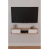 Mobile TV Sospeso 120 cm 2 Ante E Vano A Giorno Delta Rovere E Bianco