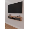 Mobile TV Sospeso 120 cm 2 Ante E Vano Delta Rovere E Antracite