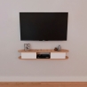 Mobile TV Sospeso 120 cm 2 Ante E Vano A Giorno Omega Rovere E Bianco