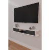 Mobile TV Sospeso 120 cm 2 Ante E Vano Omega Bianco E Antracite